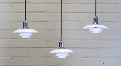 Lot 234 - A set of three Danish 'PH 2/1' pendant lights