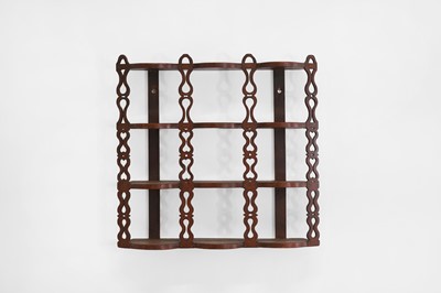 Lot 197 - A set of painted wall-hanging shelves