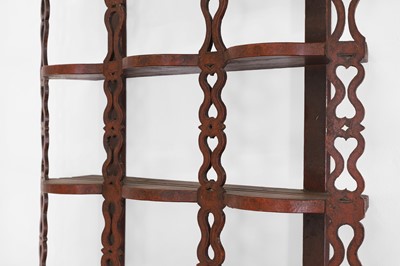 Lot 197 - A set of painted wall-hanging shelves