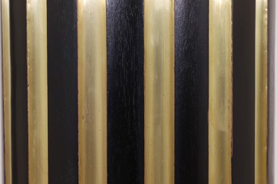 Lot 161 - A pair of ebonised and parcel-gilt wooden columns