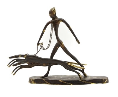 Lot 185 - A bronze figure group
