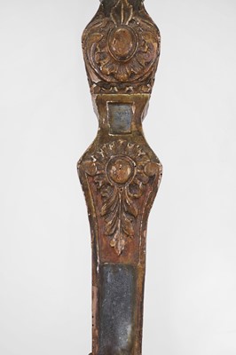 Lot 195 - A painted and parcel-gilt pine and gesso floor lamp
