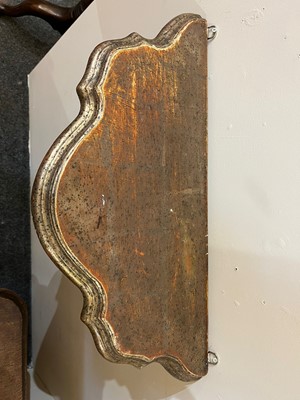 Lot 119 - A pair of silvered wooden wall brackets