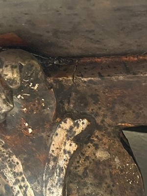 Lot 119 - A pair of silvered wooden wall brackets