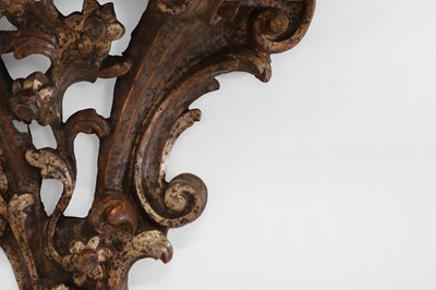 Lot 119 - A pair of silvered wooden wall brackets