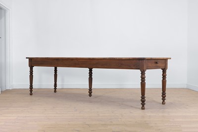 Lot 64 - A Victorian oak kitchen table