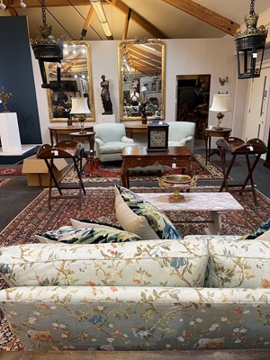Lot 41 - A pair of upholstered armchairs by George Smith