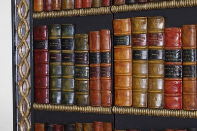 Lot 18 - A pair of painted and parcel-gilt wooden cupboards