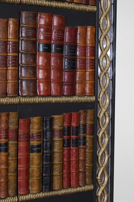 Lot 18 - A pair of painted and parcel-gilt wooden cupboards