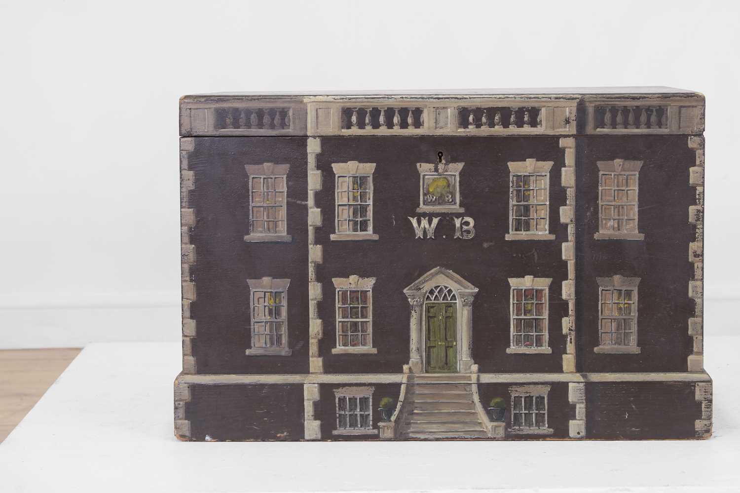 Lot 37 - A painted pine box