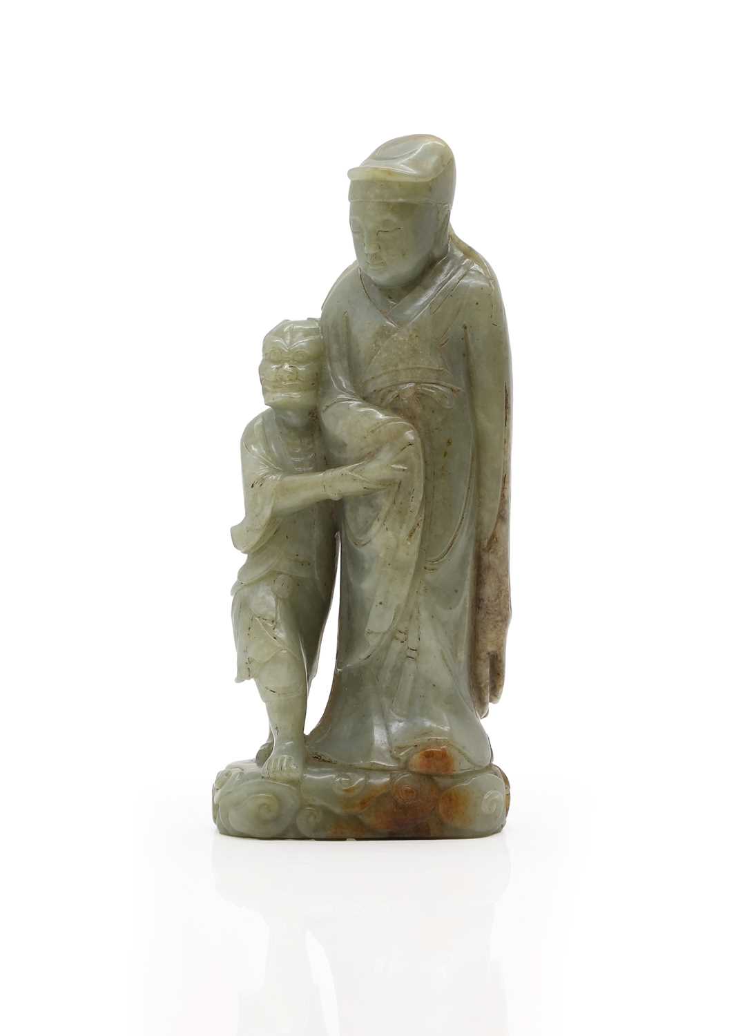 Lot 58 - A Chinese jade group