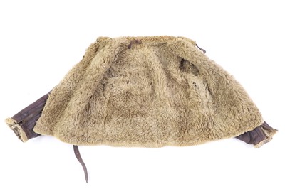 Lot 264 - A WWII Irvin pattern sheep skin and fleece lined leather flying jacket