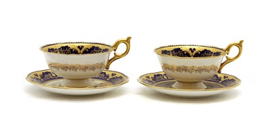 Lot 101 - Two sets of Coalport porcelain cups and saucers