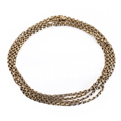 Lot 264 - A gold guard chain