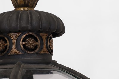 Lot 15 - A large bronze, gilt-brass and glass 'Original' globe lantern by Jamb