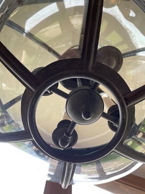 Lot 15 - A large bronze, gilt-brass and glass 'Original' globe lantern by Jamb