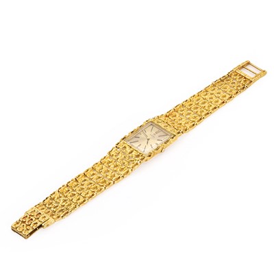 Lot 338 - An 18ct gold Omega mechanical bracelet watch
