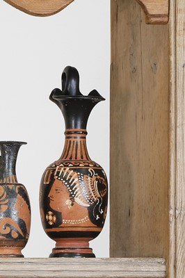 Lot 84 - An Apulian red-figure trefoil oinochoe, attributed to the painter of the Macinagrossa Stand