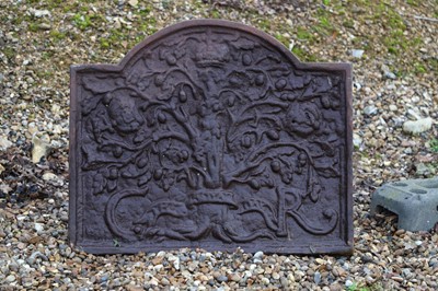 Lot 412 - A cast iron fireback