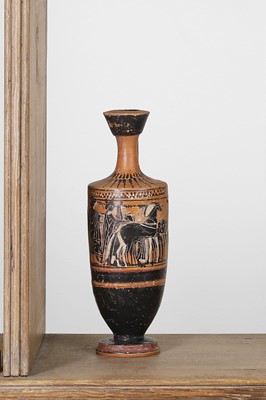 Lot 99 - An Attic black-figured lekythos in the manner of the Haimon painter