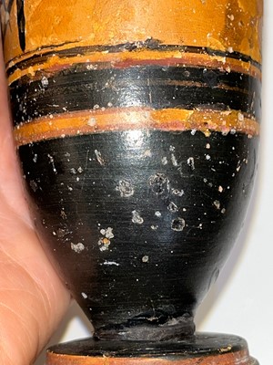 Lot 99 - An Attic black-figured lekythos in the manner of the Haimon painter