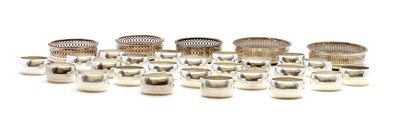Lot 18 - A pair of silver plated wine coasters