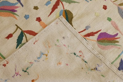 Lot 208 - A suzani-inspired flat-weave wool rug