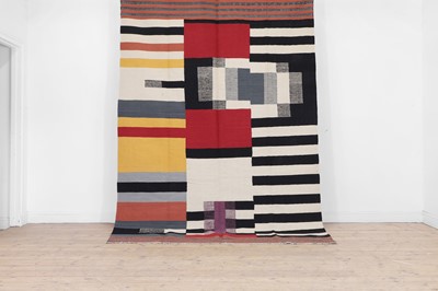 Lot 382 - A contemporary Bauhaus-inspired flat-weave carpet