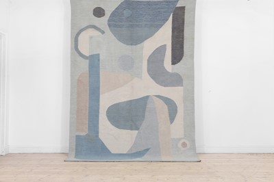 Lot 50 - A contemporary flat-weave rug of abstract design