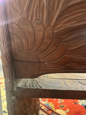 Lot 218 - A carved beech bench for Liberty of London