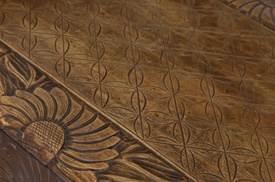 Lot 218 - A carved beech bench for Liberty of London