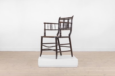 Lot 366 - A beech 'Sussex' chair in the manner of Philip Webb