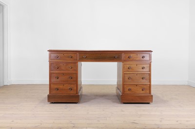 Lot 112 - A Victorian mahogany partners' desk