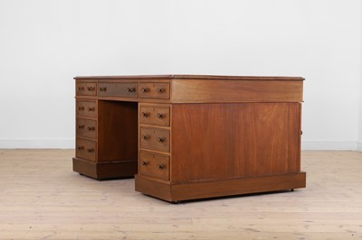 Lot 112 - A Victorian mahogany partners' desk