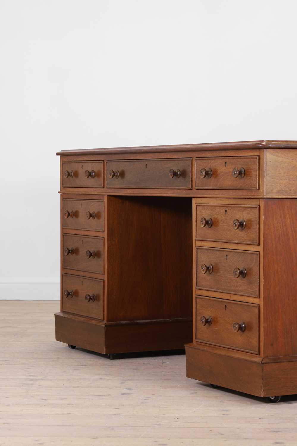 Lot 112 - A Victorian mahogany partners' desk