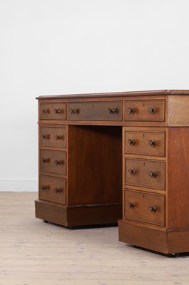 Lot 112 - A Victorian mahogany partners' desk