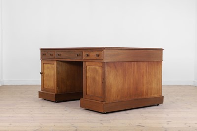 Lot 112 - A Victorian mahogany partners' desk
