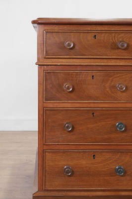 Lot 112 - A Victorian mahogany partners' desk