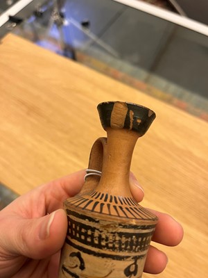 Lot 81 - A group of three Attic white ground pottery lekythoi