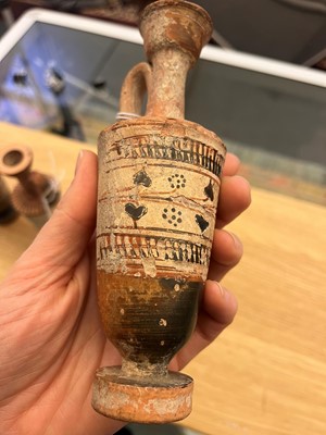 Lot 81 - A group of three Attic white ground pottery lekythoi