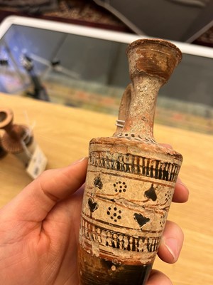 Lot 81 - A group of three Attic white ground pottery lekythoi