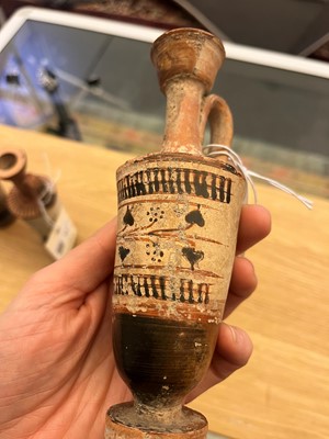 Lot 81 - A group of three Attic white ground pottery lekythoi