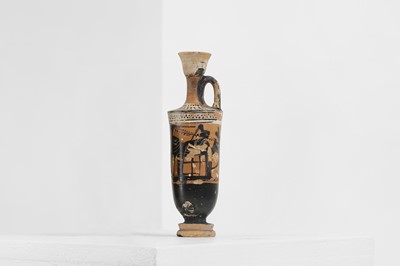 Lot 94 - An Attic black-figure pottery lekythos