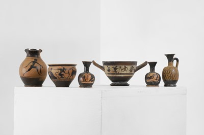 Lot 90 - A group of six small classical pottery vessels