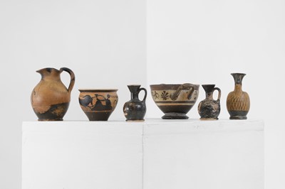 Lot 90 - A group of six small classical pottery vessels
