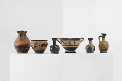 Lot 90 - A group of six small classical pottery vessels