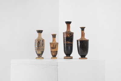 Lot 92 - A group of four Attic pottery lekythoi