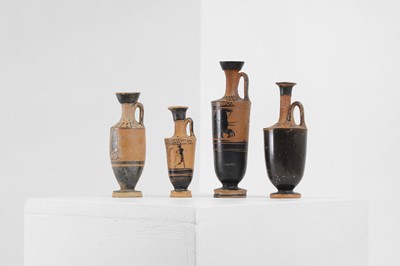 Lot 92 - A group of four Attic pottery lekythoi