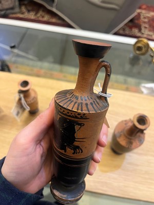 Lot 92 - A group of four Attic pottery lekythoi