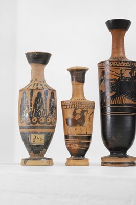 Lot 92 - A group of four Attic pottery lekythoi
